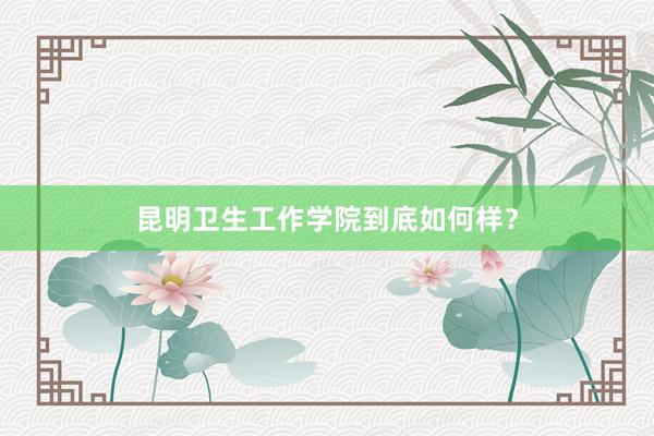 昆明卫生工作学院到底如何样？
